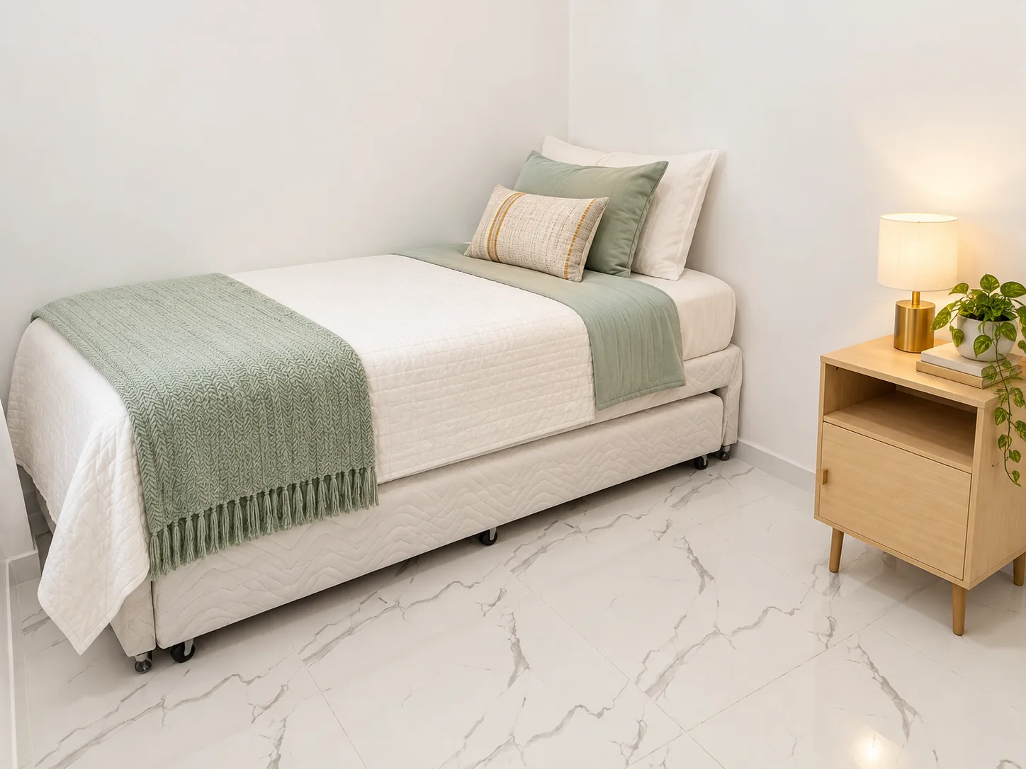 Pullout bed in furnished one-bedroom apartment in Bacong near Dumaguete — illustrative view (view 10)